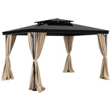 Curtains & Drapes: VEVOR Gazebo Curtains Outdoor, 12' x 10' x 7.3' Gazebos, 4-Panel Sidewall Gazebo Privacy Curtains with Zippers, Outdoor Curtain Replacement for Patio Canopy, Only Curtain, Khaki