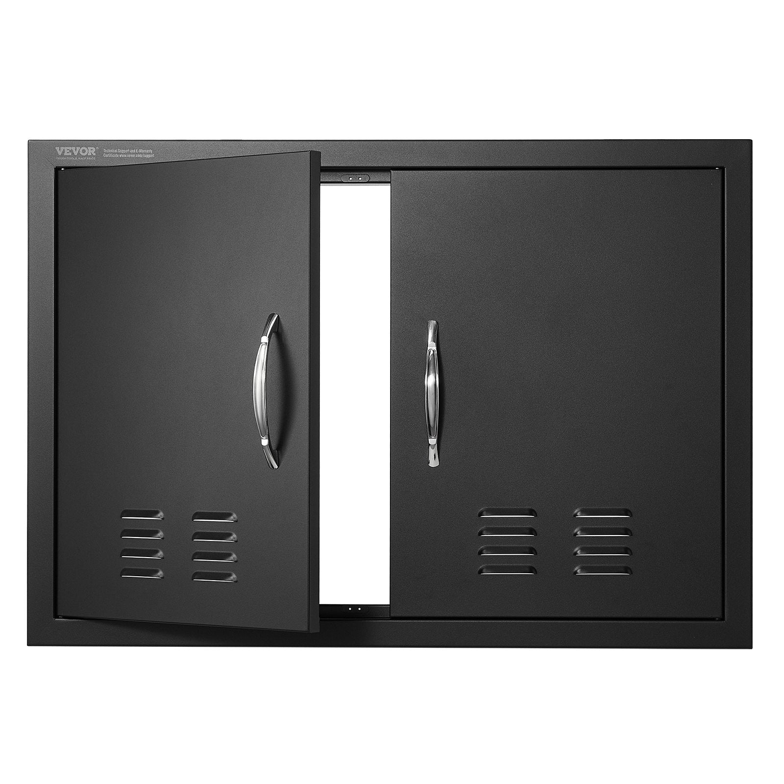BBQs & Accessories: VEVOR BBQ Access Door,762 x533 mm Double Outdoor Kitchen Door, Cold Plate Flush Mount Door, Wall Vertical Door with Handles and Ventss, for BBQ Island, Grilling Station, Outside Cabinet