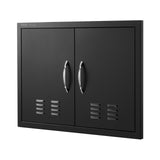 BBQs & Accessories: VEVOR BBQ Access Door,762 x533 mm Double Outdoor Kitchen Door, Cold Plate Flush Mount Door, Wall Vertical Door with Handles and Ventss, for BBQ Island, Grilling Station, Outside Cabinet