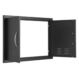 BBQs & Accessories: VEVOR BBQ Access Door,762 x533 mm Double Outdoor Kitchen Door, Cold Plate Flush Mount Door, Wall Vertical Door with Handles and Ventss, for BBQ Island, Grilling Station, Outside Cabinet