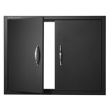 BBQs & Accessories: VEVOR BBQ Access Door, 788x610 mm Double Outdoor Kitchen Door, Cold Plate Flush Mount Door, Wall Vertical Door with Handles, for BBQ Island, Grilling Station, Outside Cabinet