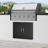 BBQs & Accessories: VEVOR BBQ Access Door, 788x610 mm Double Outdoor Kitchen Door, Cold Plate Flush Mount Door, Wall Vertical Door with Handles, for BBQ Island, Grilling Station, Outside Cabinet