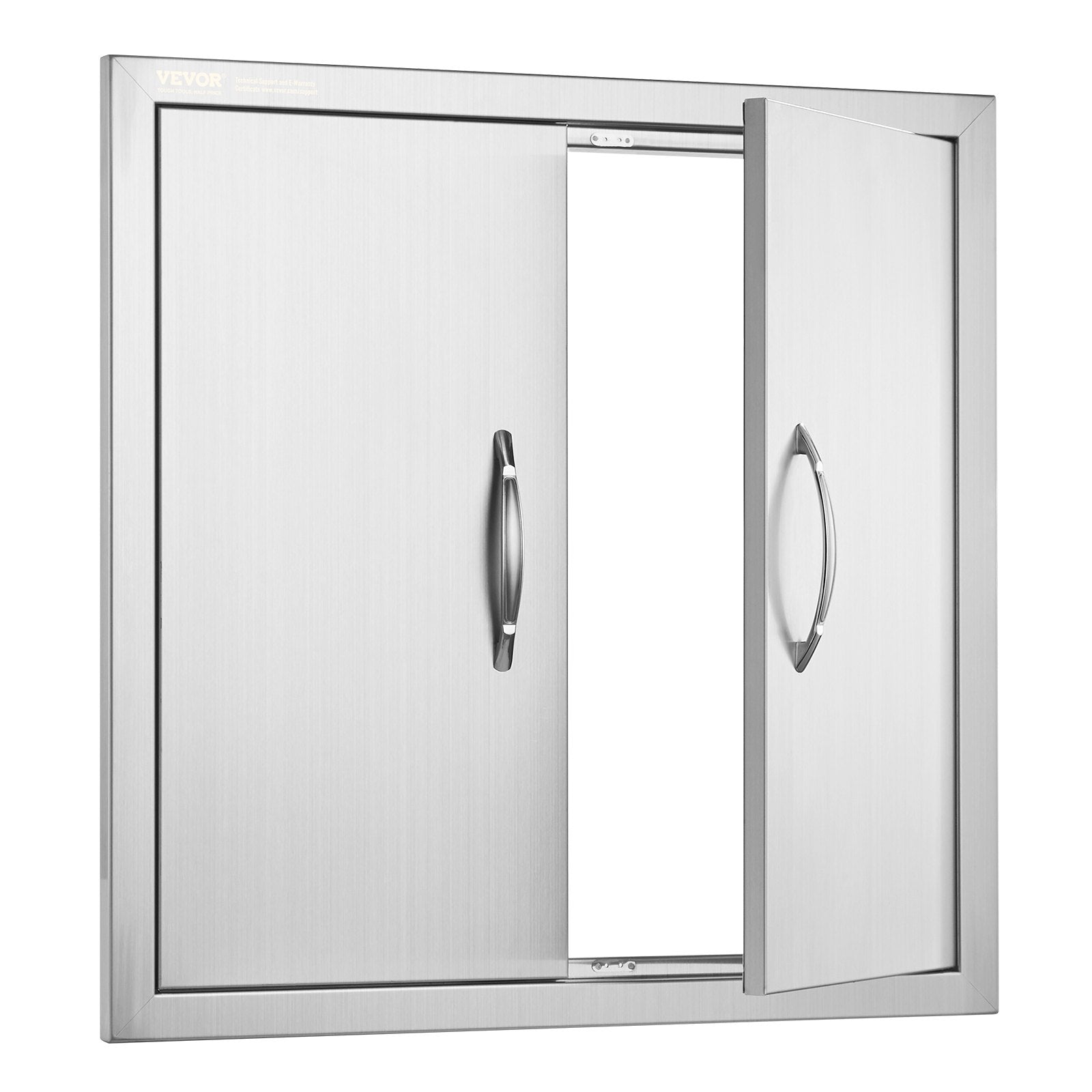 BBQs & Accessories: VEVOR BBQ Access Door, 610x610 mm Double Outdoor Kitchen Door, Stainless Steel Flush Mount Door, Double Wall Vertical Door with Handles and Hooks, for BBQ Island, Grilling Station, Outside Cabinet