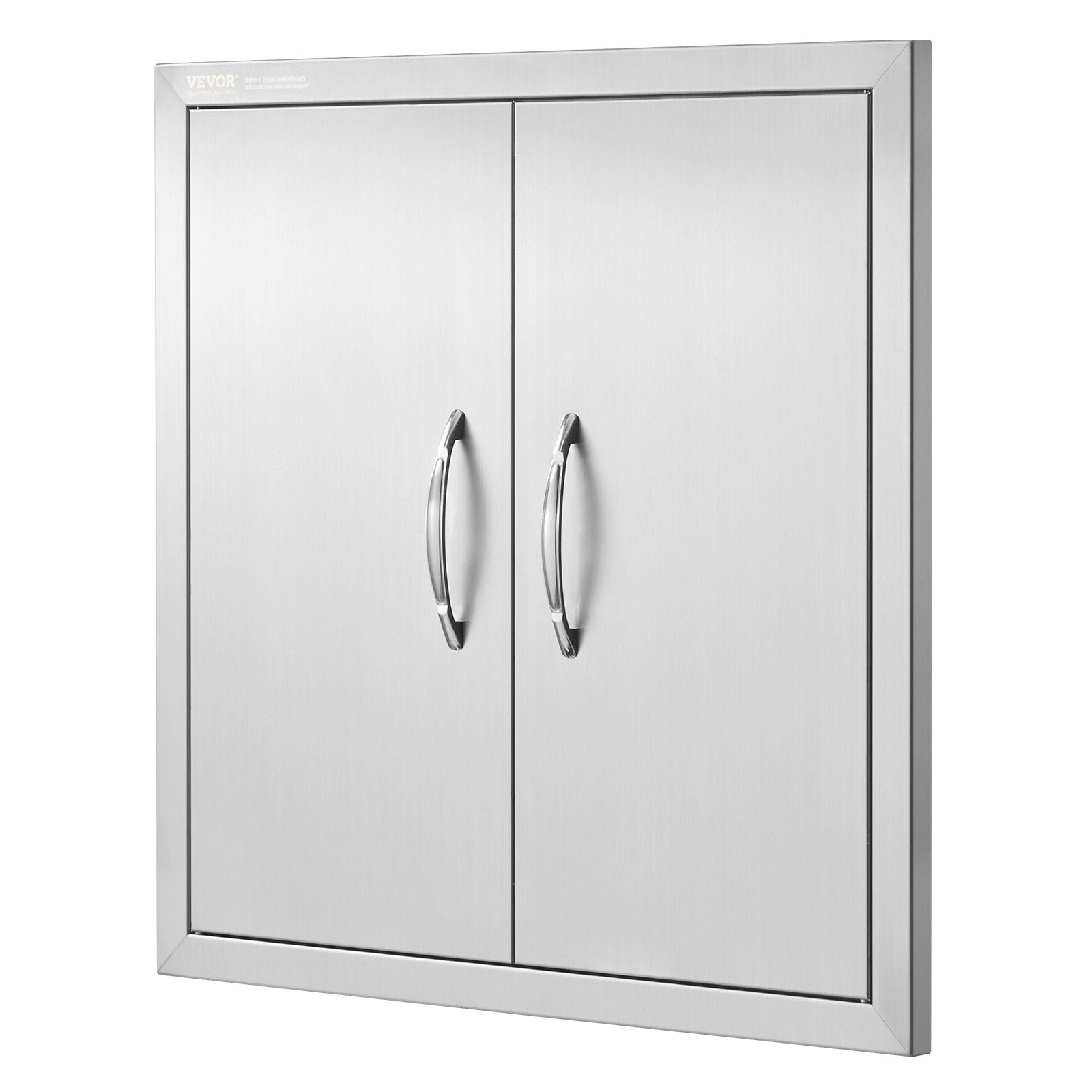 BBQs & Accessories: VEVOR BBQ Access Door, 610x610 mm Double Outdoor Kitchen Door, Stainless Steel Flush Mount Door, Double Wall Vertical Door with Handles and Hooks, for BBQ Island, Grilling Station, Outside Cabinet