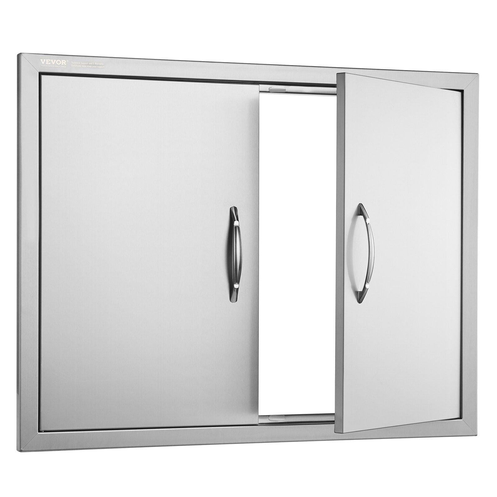 BBQs & Accessories: VEVOR BBQ Access Door, 787x609 mm Double Outdoor Kitchen Door, Stainless Steel Flush Mount Door, Double Wall Vertical Door with Handles and Hooks, for BBQ Island, Grilling Station, Outside Cabinet