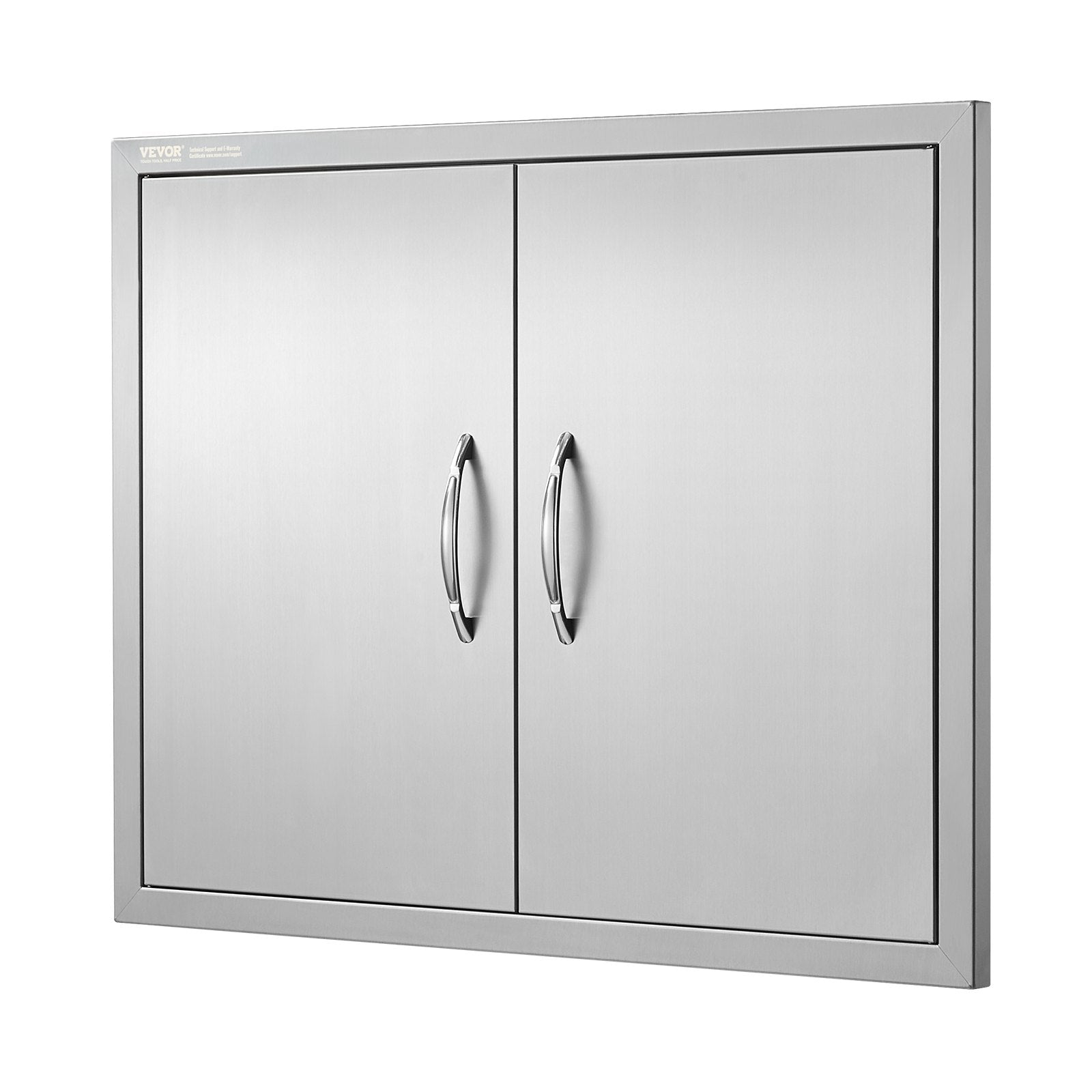 BBQs & Accessories: VEVOR BBQ Access Door, 787x609 mm Double Outdoor Kitchen Door, Stainless Steel Flush Mount Door, Double Wall Vertical Door with Handles and Hooks, for BBQ Island, Grilling Station, Outside Cabinet