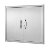 BBQs & Accessories: VEVOR BBQ Access Door, 787x609 mm Double Outdoor Kitchen Door, Stainless Steel Flush Mount Door, Double Wall Vertical Door with Handles and Hooks, for BBQ Island, Grilling Station, Outside Cabinet