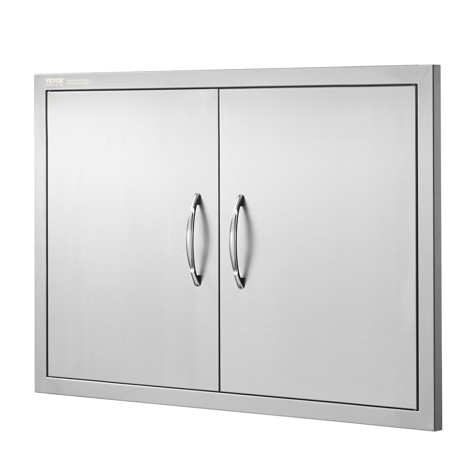 BBQs & Accessories: VEVOR BBQ Access Door, 838x558 mm Double Outdoor Kitchen Door, Stainless Steel Flush Mount Door, Wall Vertical Door with Handles, for BBQ Island, Grilling Station, Outside Cabinet