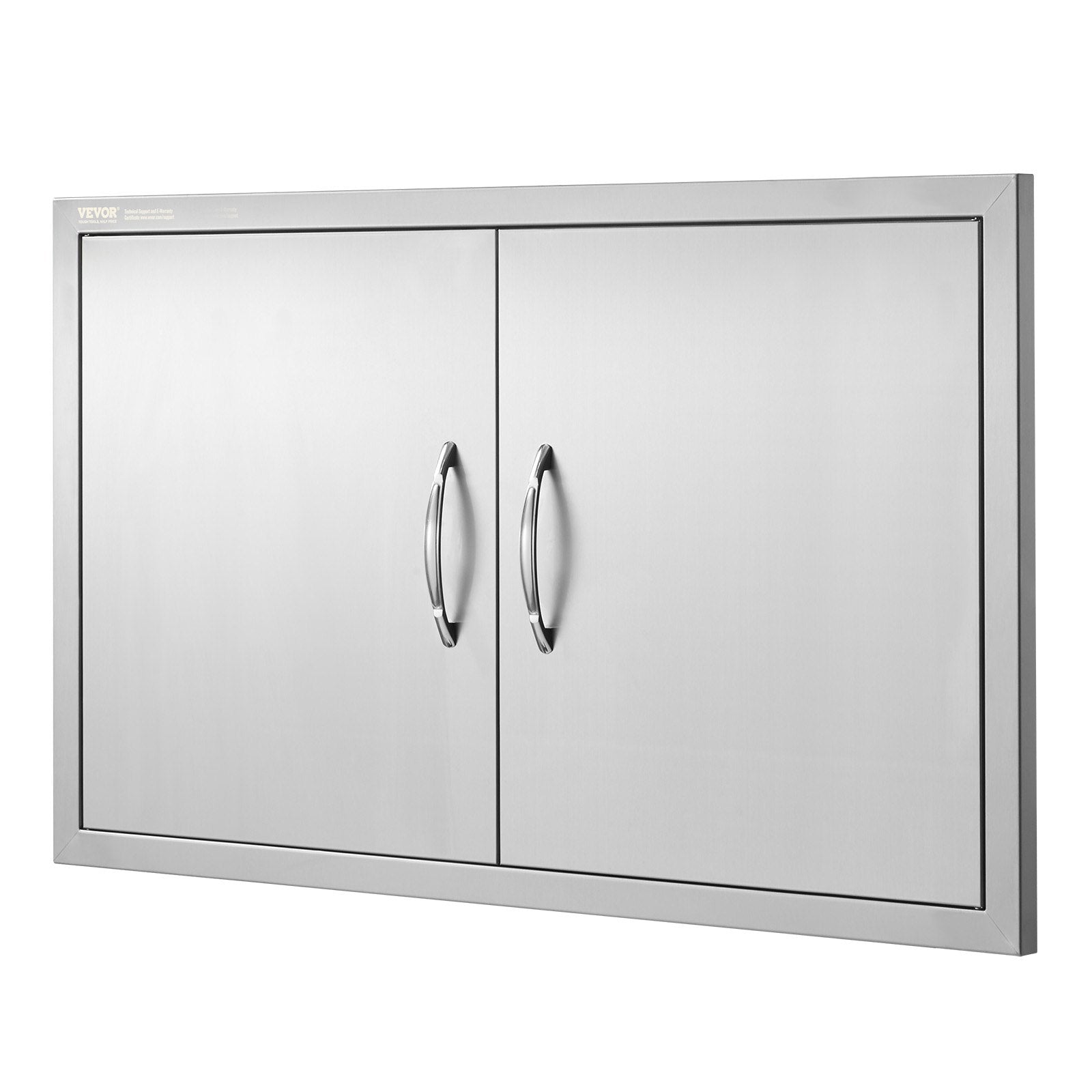 BBQ Access Door, 915x533 mm Double Outdoor Kitchen Door, Stainless Steel Flush Mount Door, Wall Vertical Door with Handles, for BBQ Island, Grilling Station, Outside Cabinet