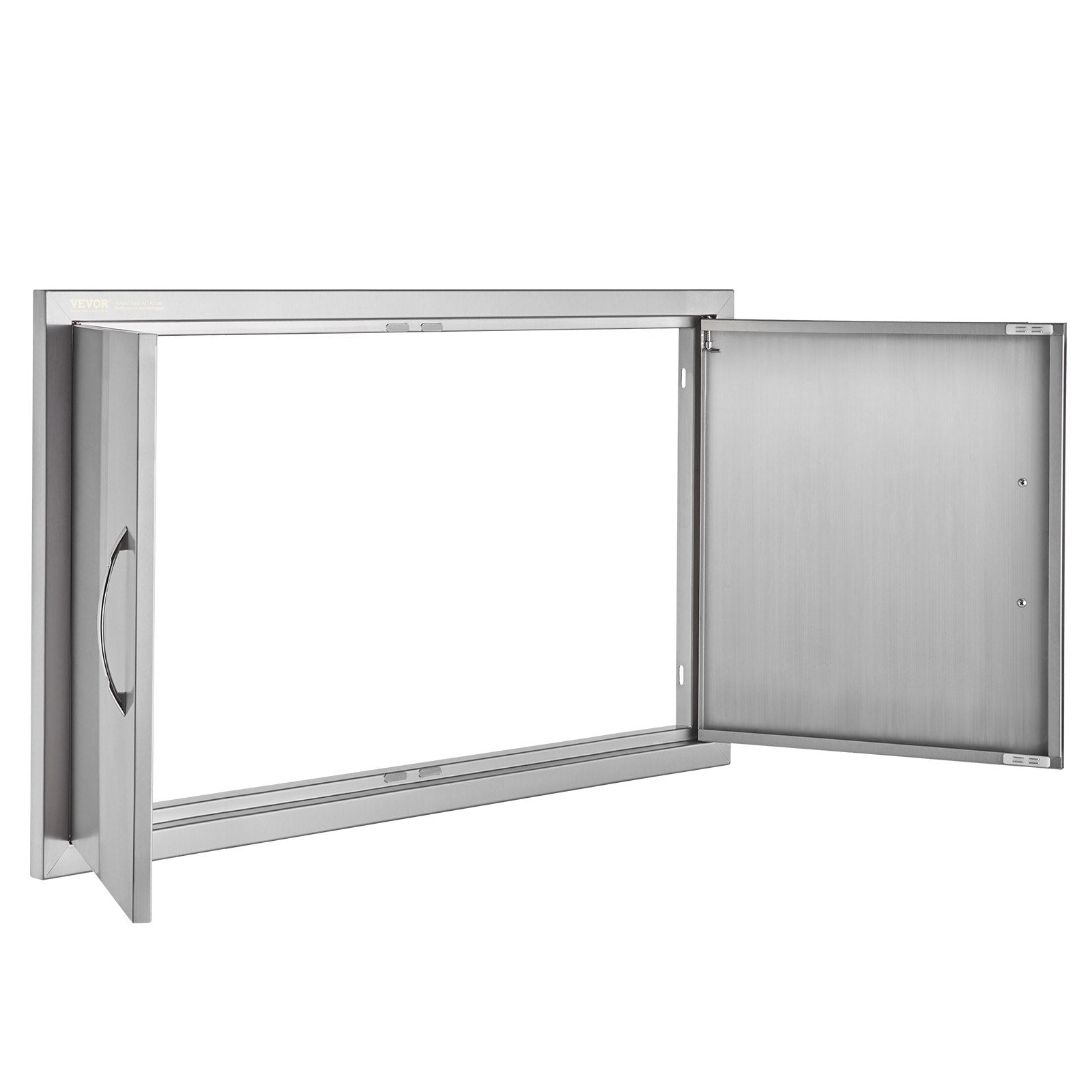 BBQ Access Door, 915x533 mm Double Outdoor Kitchen Door, Stainless Steel Flush Mount Door, Wall Vertical Door with Handles, for BBQ Island, Grilling Station, Outside Cabinet