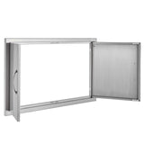 BBQs & Accessories: VEVOR BBQ Access Door, 915x533 mm Double Outdoor Kitchen Door, Stainless Steel Flush Mount Door, Wall Vertical Door with Handles, for BBQ Island, Grilling Station, Outside Cabinet