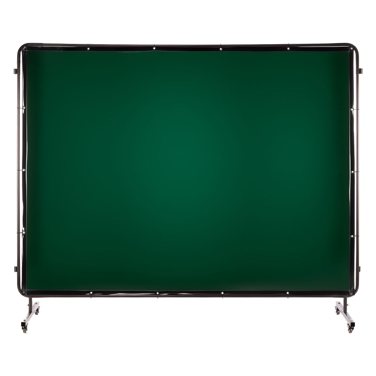 Welding Screen with Frame, 3-Panel 1.74 x 2.34m Welding Curtain Screen, Flame-Resistant Vinyl Protection Screens with 12 Wheels & 6-Level UV Protection for Workshop/Industrial Use, Dark Green