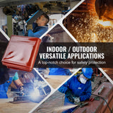 Automotive Repair & Speciality Tools: VEVOR Welding Screen with Frame 3 Panel 6' x 8' Welding Curtain Screen 12 Wheels