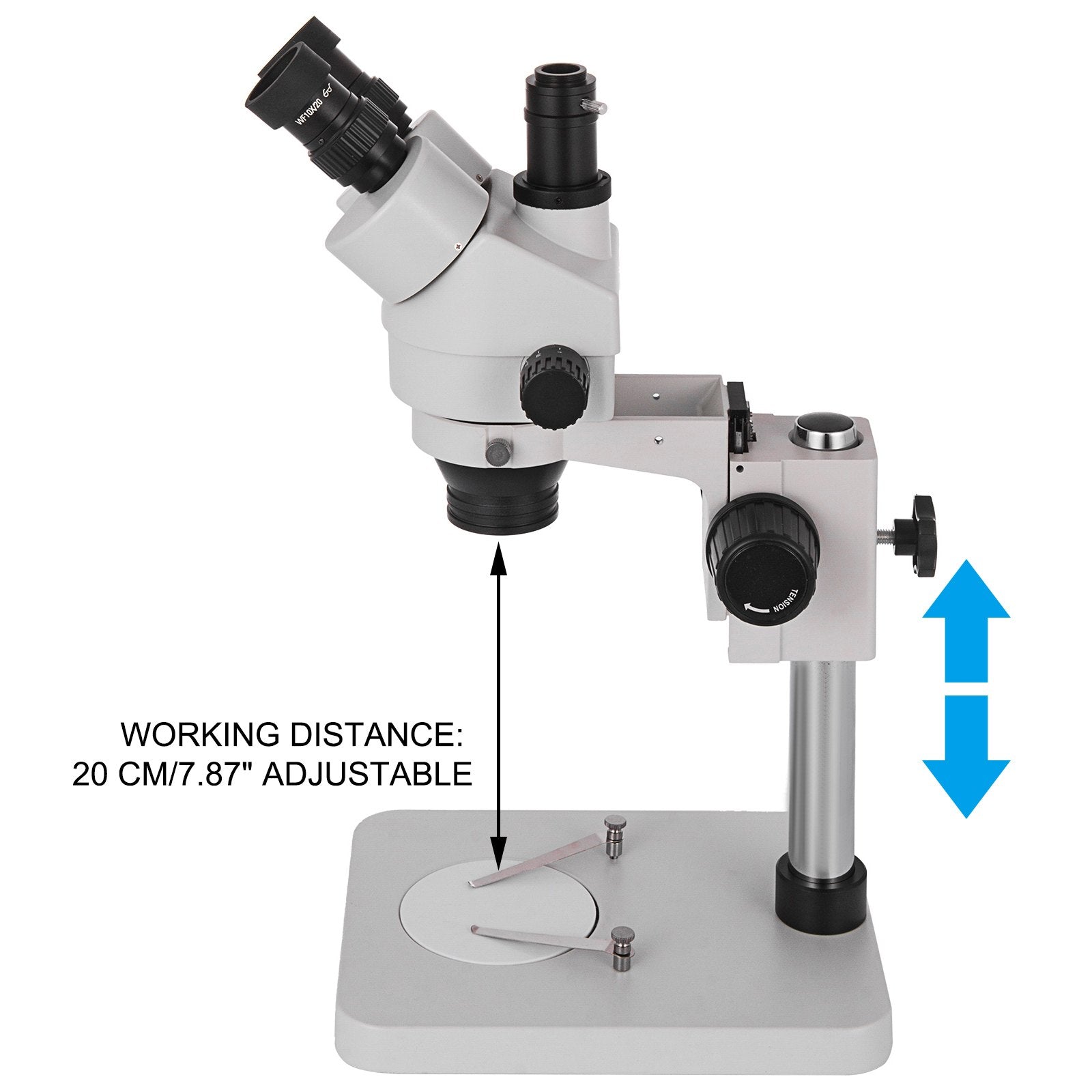 Gardening Tools: Vevor 3.5X-90X Trinocular Stereo Microscope w/Pillar Stand Biological Reliable Lab
