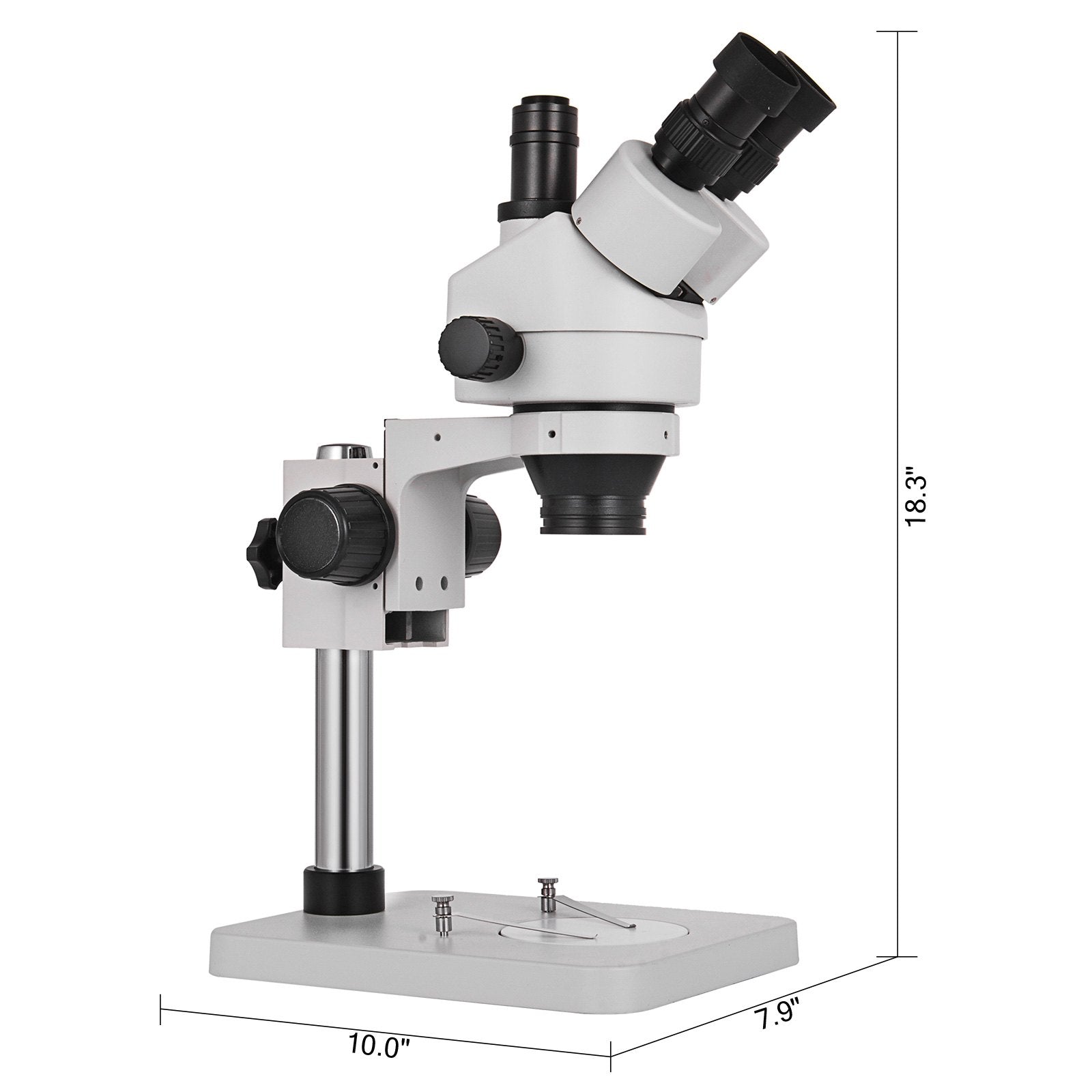 Gardening Tools: Vevor 3.5X-90X Trinocular Stereo Microscope w/Pillar Stand Biological Reliable Lab