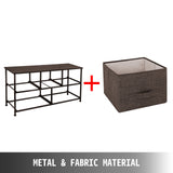 Clothing & Wardrobe Storage: VEVOR Dresser Storage Tower with 5 Fabric Drawer Steel Frame Storage Cabinet Bin Storage Organizer Unit Fabric Cube Dresser Chest Cabinet Coffee Wide (Coffee/Wide)