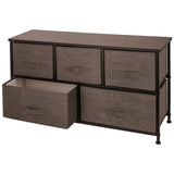 Clothing & Wardrobe Storage: VEVOR Dresser Storage Tower with 5 Fabric Drawer Steel Frame Storage Cabinet Bin Storage Organizer Unit Fabric Cube Dresser Chest Cabinet Coffee Wide (Coffee/Wide)