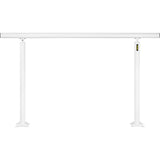 Door Hardware: VEVOR Outdoor Stair Railing Kit, 5 FT Handrails 0-5 Steps, Adjustable Angle White Aluminum Stair Hand Rail for The Elderly, Handrails for Outdoor Steps