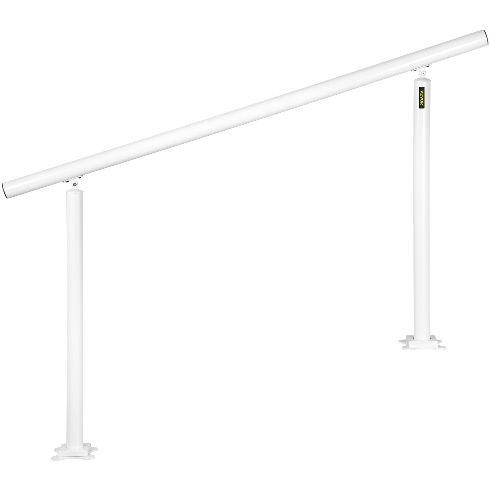 Door Hardware: VEVOR Outdoor Stair Railing Kit, 5 FT Handrails 0-5 Steps, Adjustable Angle White Aluminum Stair Hand Rail for The Elderly, Handrails for Outdoor Steps