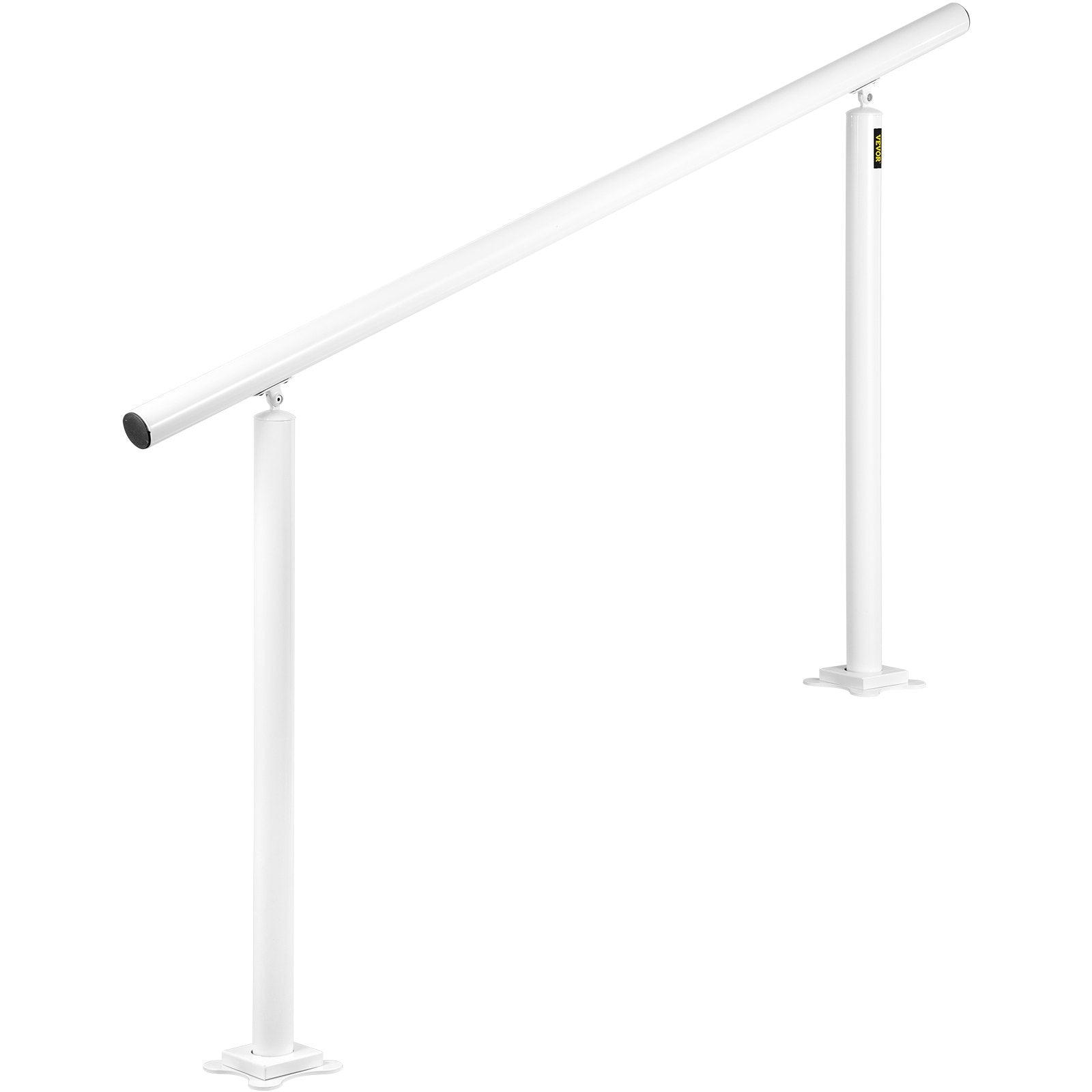 Door Hardware: VEVOR Outdoor Stair Railing Kit, 5 FT Handrails 0-5 Steps, Adjustable Angle White Aluminum Stair Hand Rail for The Elderly, Handrails for Outdoor Steps