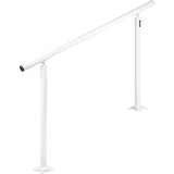 Door Hardware: VEVOR Outdoor Stair Railing Kit, 5 FT Handrails 0-5 Steps, Adjustable Angle White Aluminum Stair Hand Rail for The Elderly, Handrails for Outdoor Steps