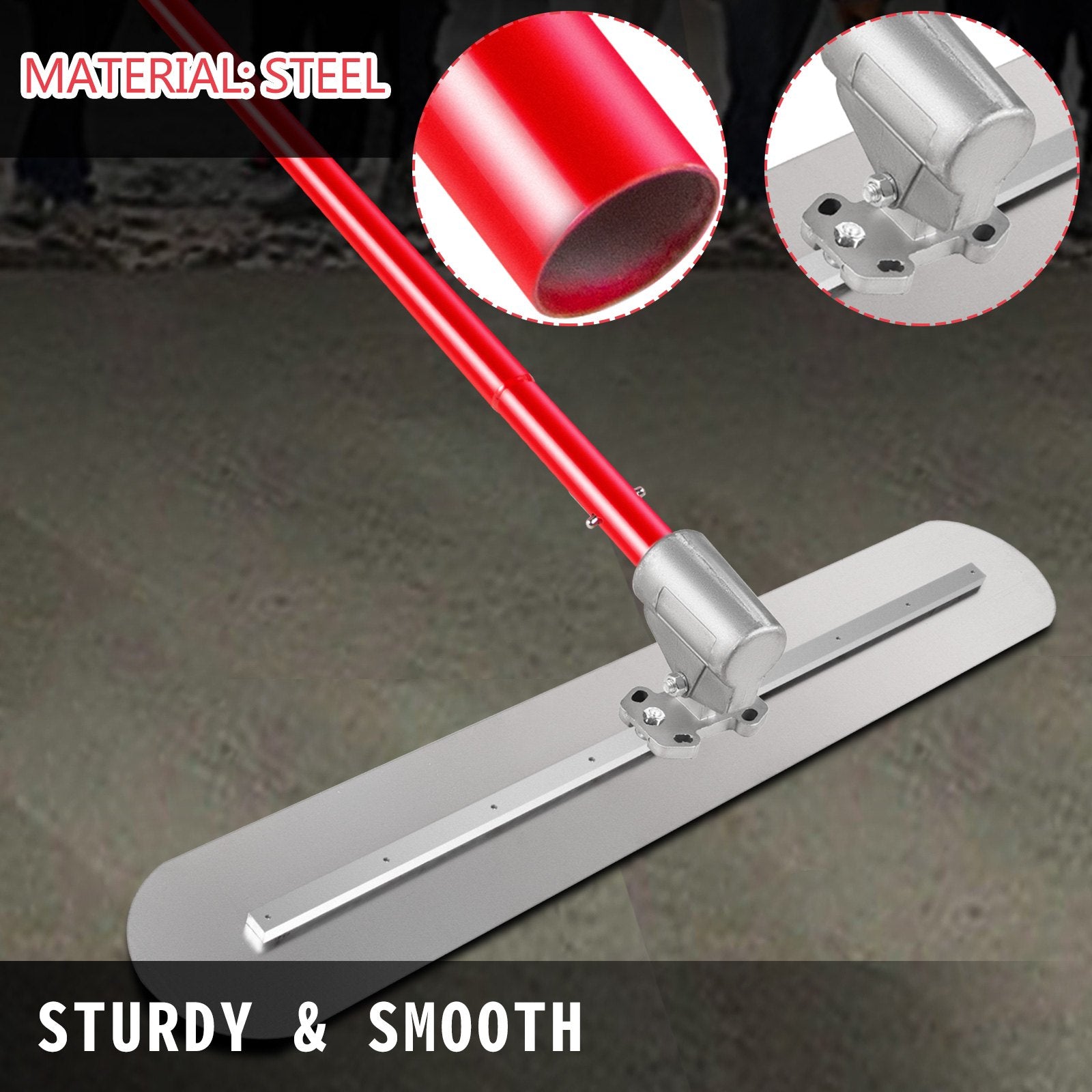 Masonry Tools: Vevor Bull Float Concrete Float 1200x200mm Concrete Tool Trowel Float Handle & Bracket