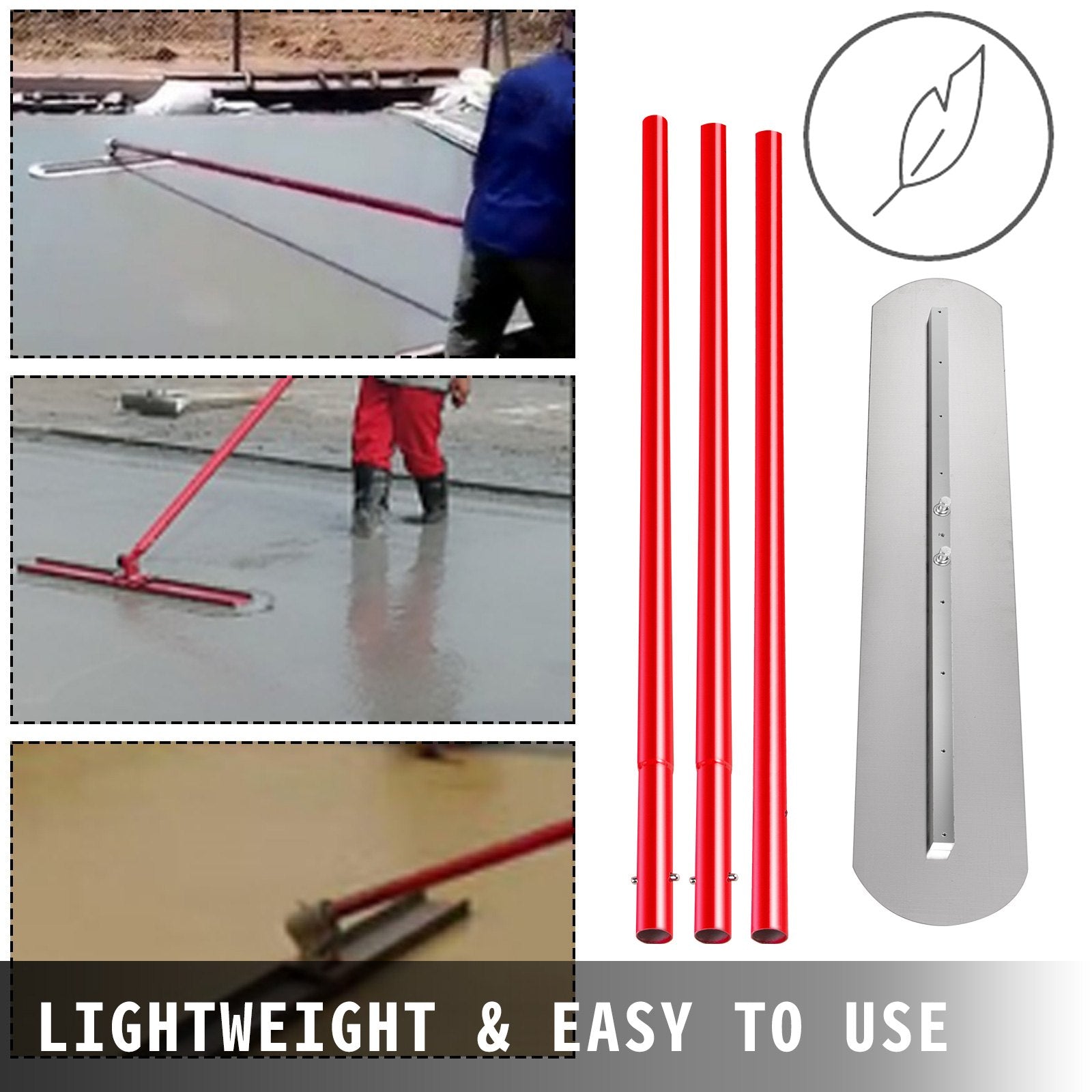 Masonry Tools: Vevor Bull Float Concrete Float 1200x200mm Concrete Tool Trowel Float Handle & Bracket