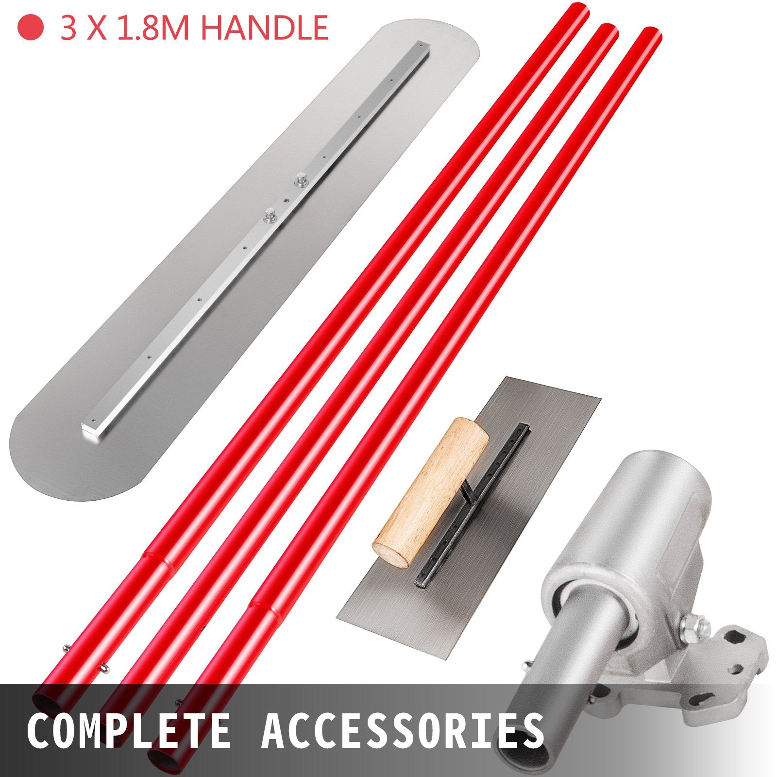 Masonry Tools: Vevor Bull Float Concrete Float 1200x200mm Concrete Tool Trowel Float Handle & Bracket