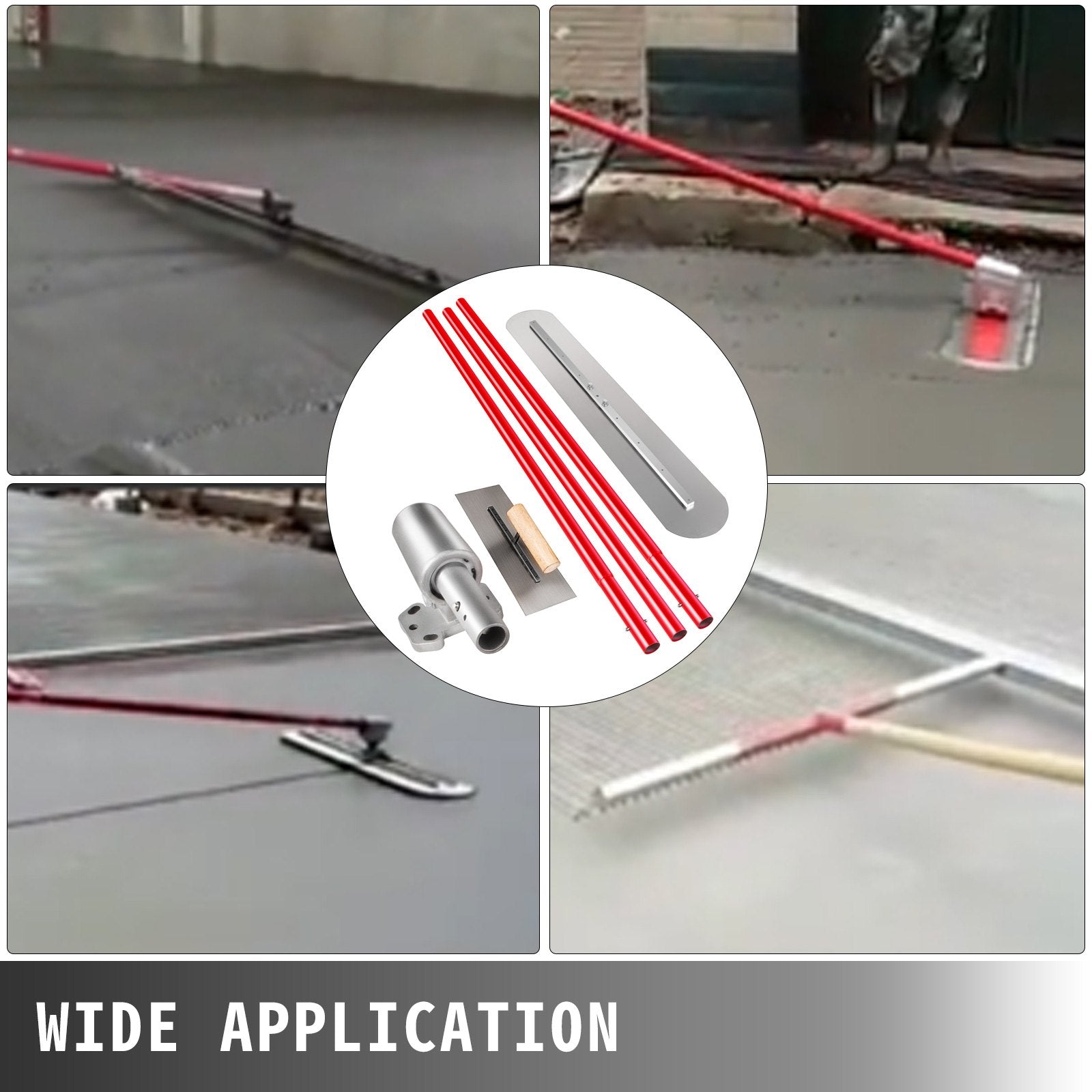 Masonry Tools: Vevor Bull Float Concrete Float 1200x200mm Concrete Tool Trowel Float Handle & Bracket
