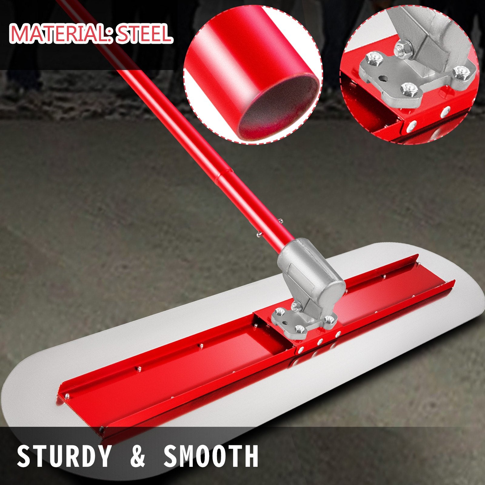 Masonry Tools: VEVOR Bull Float Manganese Steel Concrete Float 1200x300mm Concrete Float Tool Cement Tool Bull Concrete Kit Bull Pool Float Bull Float Handle Bull Float Bracket Concrete Tool Finishing Bull Float