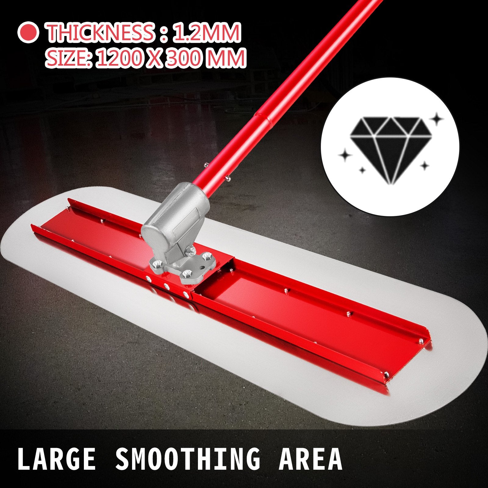 Masonry Tools: VEVOR Bull Float Manganese Steel Concrete Float 1200x300mm Concrete Float Tool Cement Tool Bull Concrete Kit Bull Pool Float Bull Float Handle Bull Float Bracket Concrete Tool Finishing Bull Float