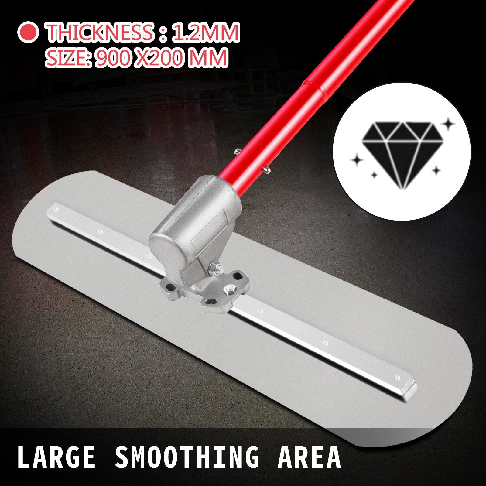 Masonry Tools: Vevor Bull Float Concrete Float 900x200mm Concrete Tool, Trowel Float Handle & Bracket