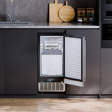 Food Warmers & Chafing Dishes: VEVOR Undercounter Built-in Ice Maker, 80 Lbs/Day Under Counter Ice Maker Machine with Reversible Door Stainless Steel, Freestanding Ice Maker for Commercial Home Kitchen, Electric Drainage