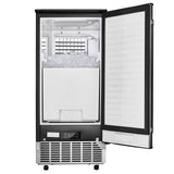 Food Warmers & Chafing Dishes: VEVOR Undercounter Built-in Ice Maker, 80 Lbs/Day Under Counter Ice Maker Machine with Reversible Door Stainless Steel, Freestanding Ice Maker for Commercial Home Kitchen, Electric Drainage