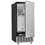 Food Warmers & Chafing Dishes: VEVOR Undercounter Built-in Ice Maker, 80 Lbs/Day Under Counter Ice Maker Machine with Reversible Door Stainless Steel, Freestanding Ice Maker for Commercial Home Kitchen, Electric Drainage