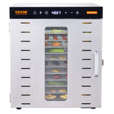Food Dehydrators: VEVOR 10 Trays Food Dehydrator Machine Stainless Steel 1000W Jerky Fruit Drying