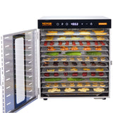 Food Dehydrators: VEVOR 10 Trays Food Dehydrator Machine Stainless Steel 1000W Jerky Fruit Drying
