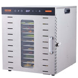 Food Dehydrators: VEVOR 10 Trays Food Dehydrator Machine Stainless Steel 1000W Jerky Fruit Drying