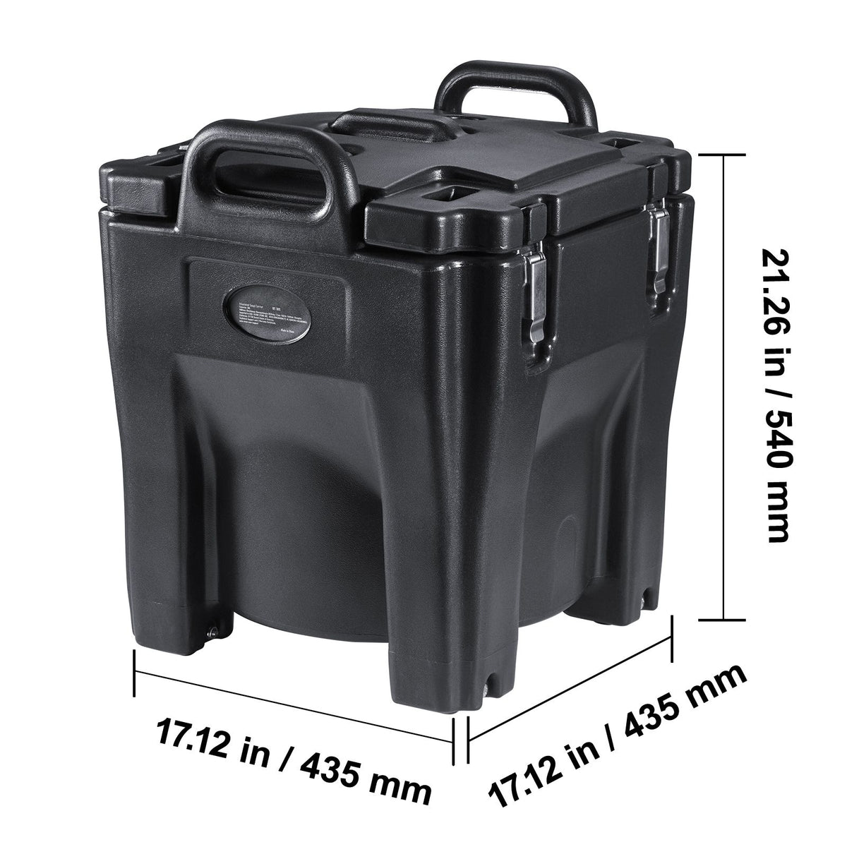 Insulated Food Carrier, 30L Capacity, Stackable Catering Hot Box with Stainless Steel Barrel, Top Load LLDPE Food Warmer with Integral Handles Buckles Stationary Base, for Restaurant Canteen, B