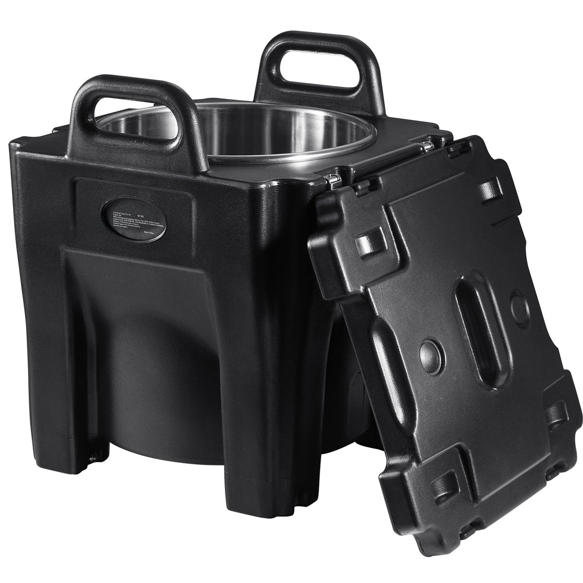 Insulated Food Carrier, 30L Capacity, Stackable Catering Hot Box with Stainless Steel Barrel, Top Load LLDPE Food Warmer with Integral Handles Buckles Stationary Base, for Restaurant Canteen, B