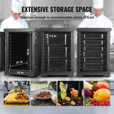 Food Storage: VEVOR Insulated Food Pan Carrier, 90L Hot Box for Catering, LLDPE Food Box Carrier with Double Buckles, Front Loading Food Warmer for Restaurant, Canteen, etc.