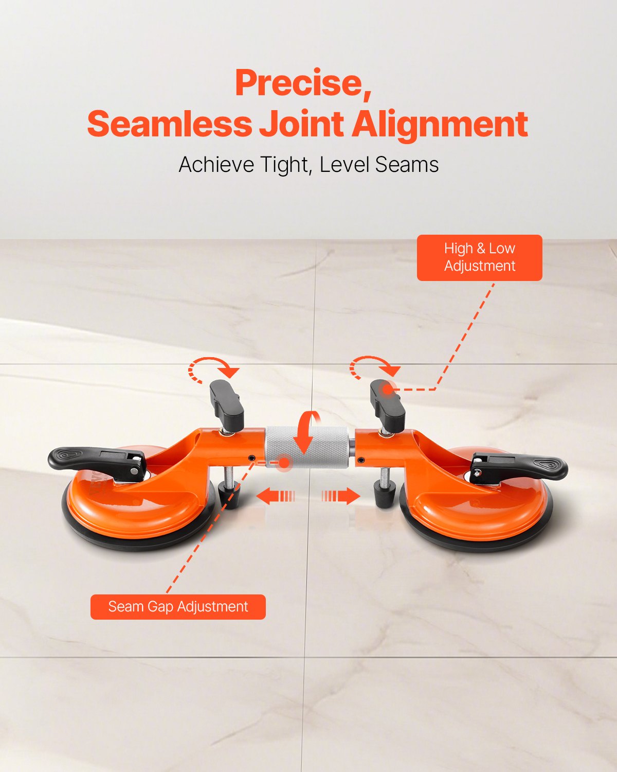 Kitchen & Bathroom DIY: VEVOR Seamless Seam Setter 5" Suction Cup for Countertop Seam Joining & Leveling