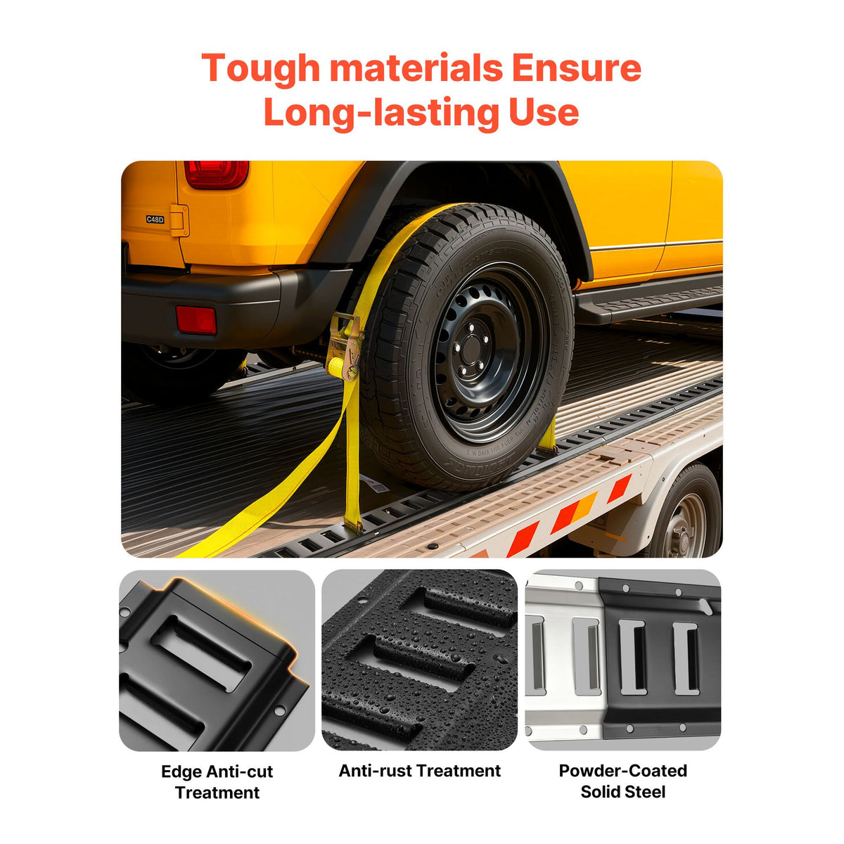 E-Track Tie-Down Rail Kit, 4 Pack 0.4 m E Tracks Set, 21 Pcs Includes 2 Ratchet Straps & 4 O-Rings & 4 Tie-Offs with D-Ring & 2 Single Slots & 8 End Caps & 1 Bag, Fit for Garages Vans Trailers