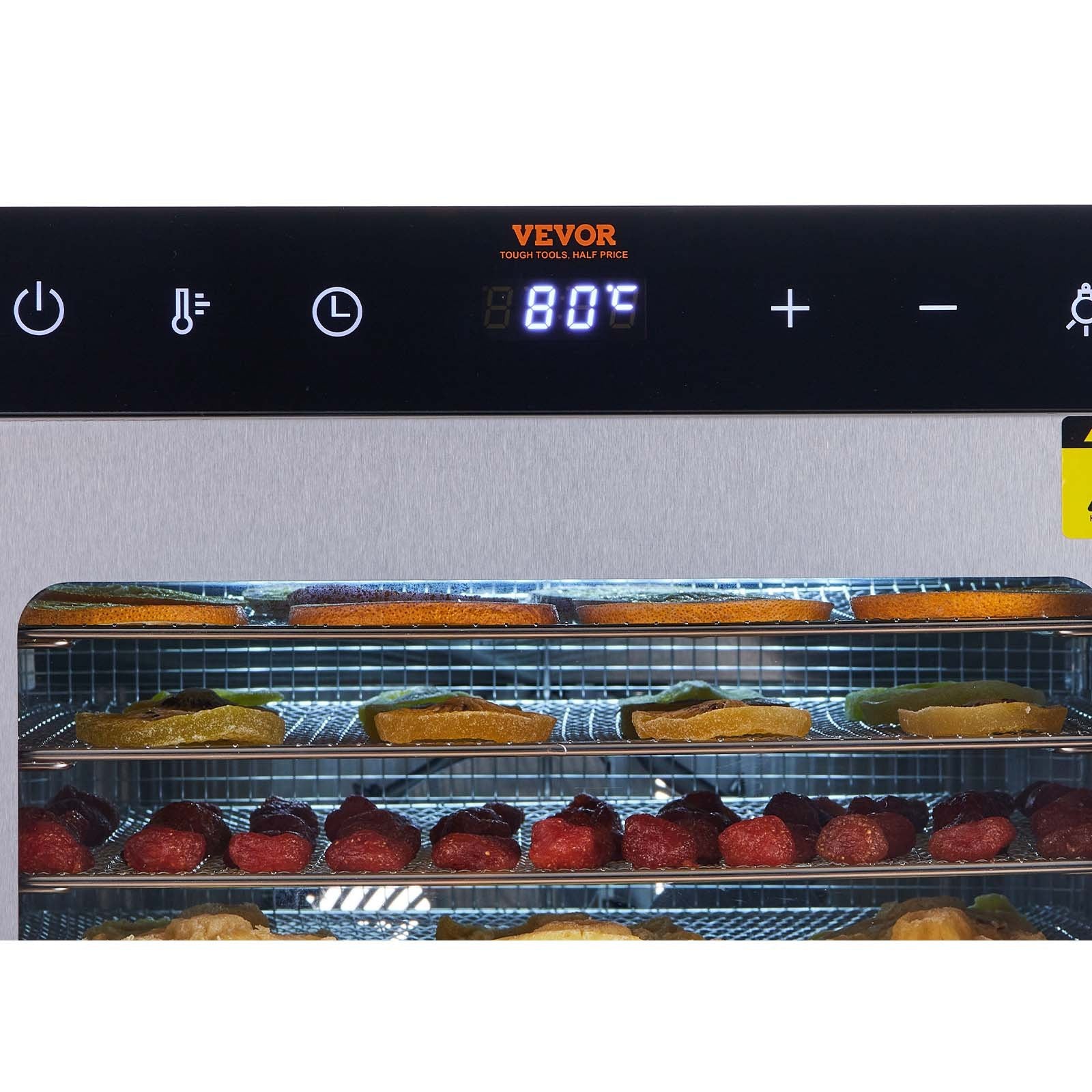 Food Dehydrators: VEVOR 10 Trays Food Dehydrator Machine Stainless Steel 800W Jerky Fruit Drying