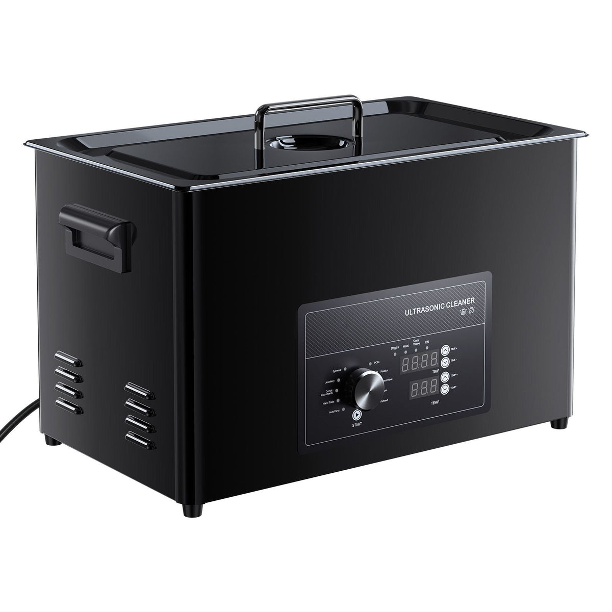 30L Ultrasonic Cleaner, Professional Ultrasonic Cleaner Machine with Knob Control, Stainless Steel Cleaning Machine with Basket and Cleaning Ball, for Watches, Razors, Jewelry, Coins and More