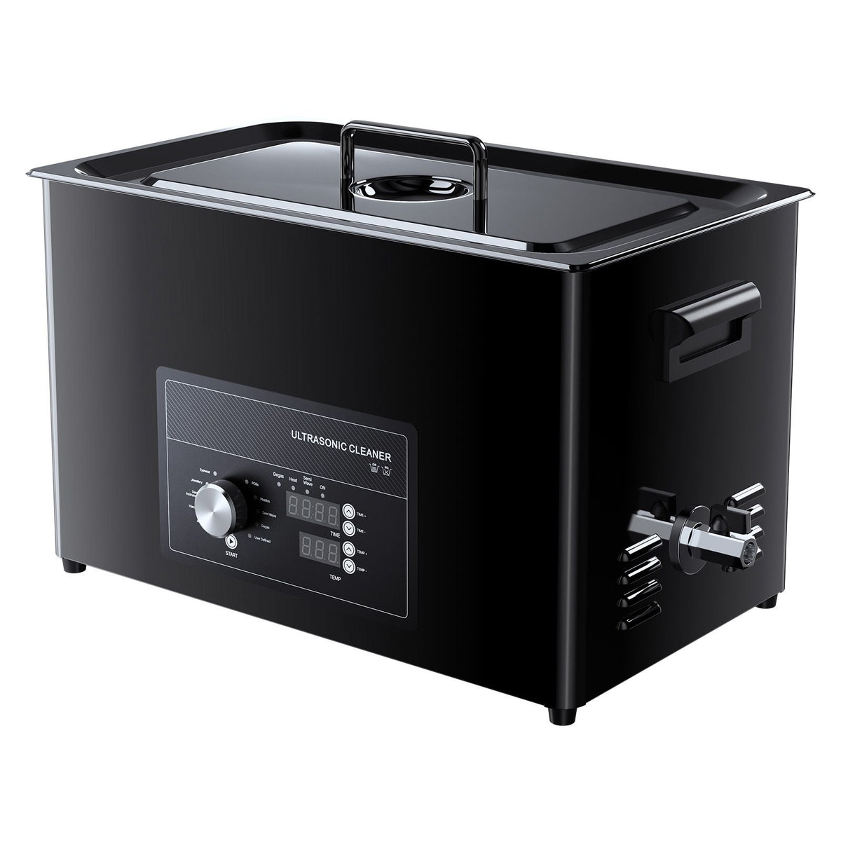 30L Ultrasonic Cleaner, Professional Ultrasonic Cleaner Machine with Knob Control, Stainless Steel Cleaning Machine with Basket and Cleaning Ball, for Watches, Razors, Jewelry, Coins and More
