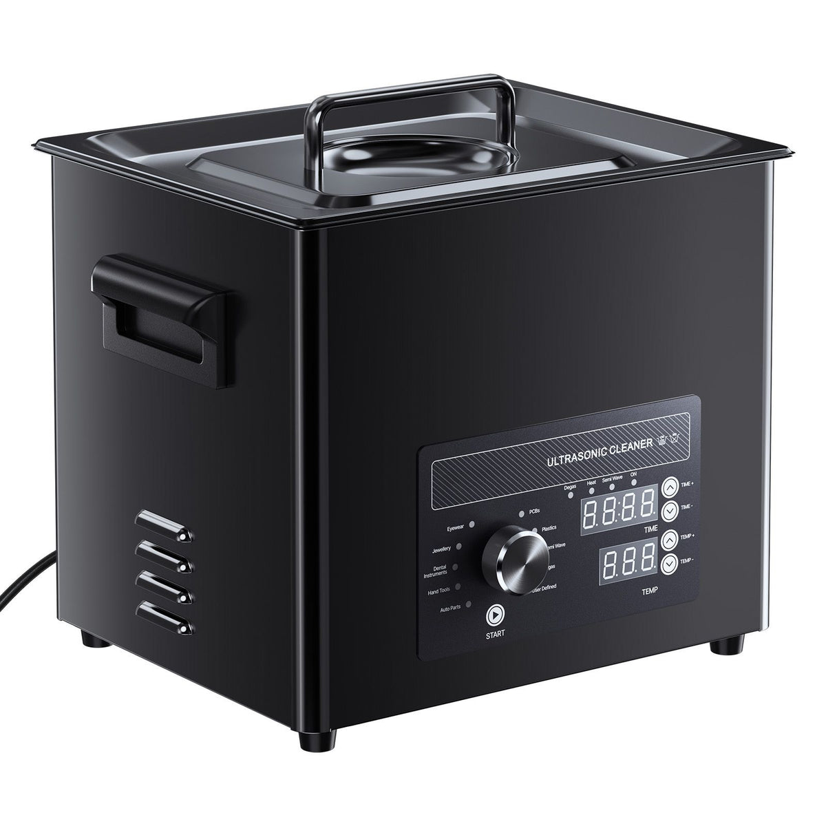10L Ultrasonic Cleaner, Professional Ultrasonic Cleaner Machine with Knob Control, Stainless Steel Cleaning Machine with Basket and Cleaning Ball, for Watches, Razors, Jewelry, Coins and More