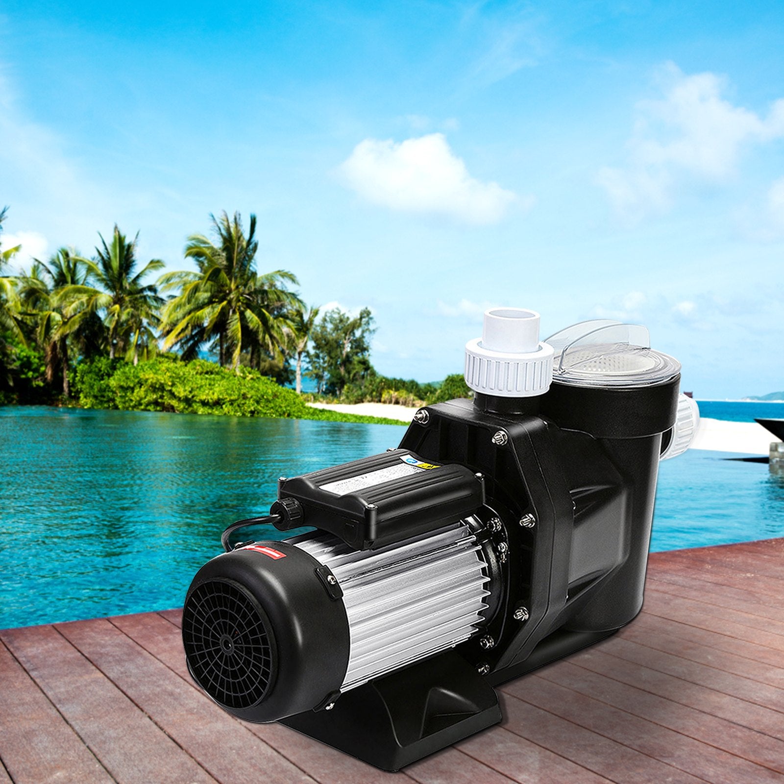 Fountain & Ponds Accessories: VEVOR Swimming Pool Filter Pump 2.5HP, 1850W Swimming Pool Pump 148GPM, Single Speed Filter for Spa Water Circulation Above Ground Apply Swimming Pool, Bathtub