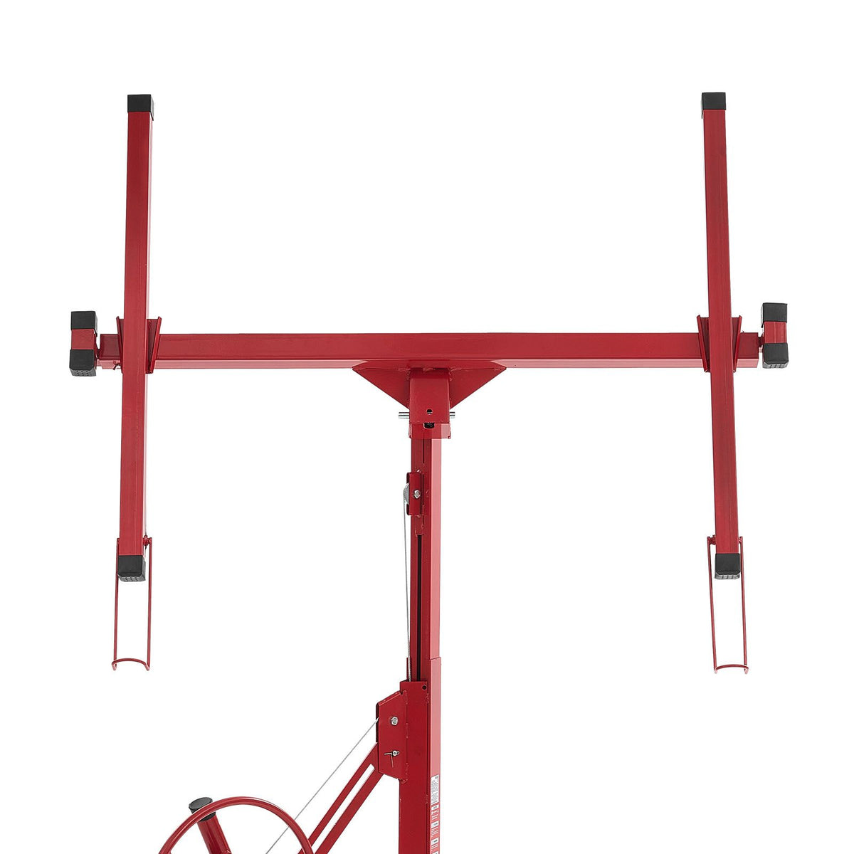3353mm Drywall Lift, Heavy-Duty 68 kg Sheetrock Hoist with Adjustable Telescoping Arm, Lockable Wheels, Drywall Lifter Panel Jack Hoist Tools Ideal for Ceiling & Wall Installation (Red)
