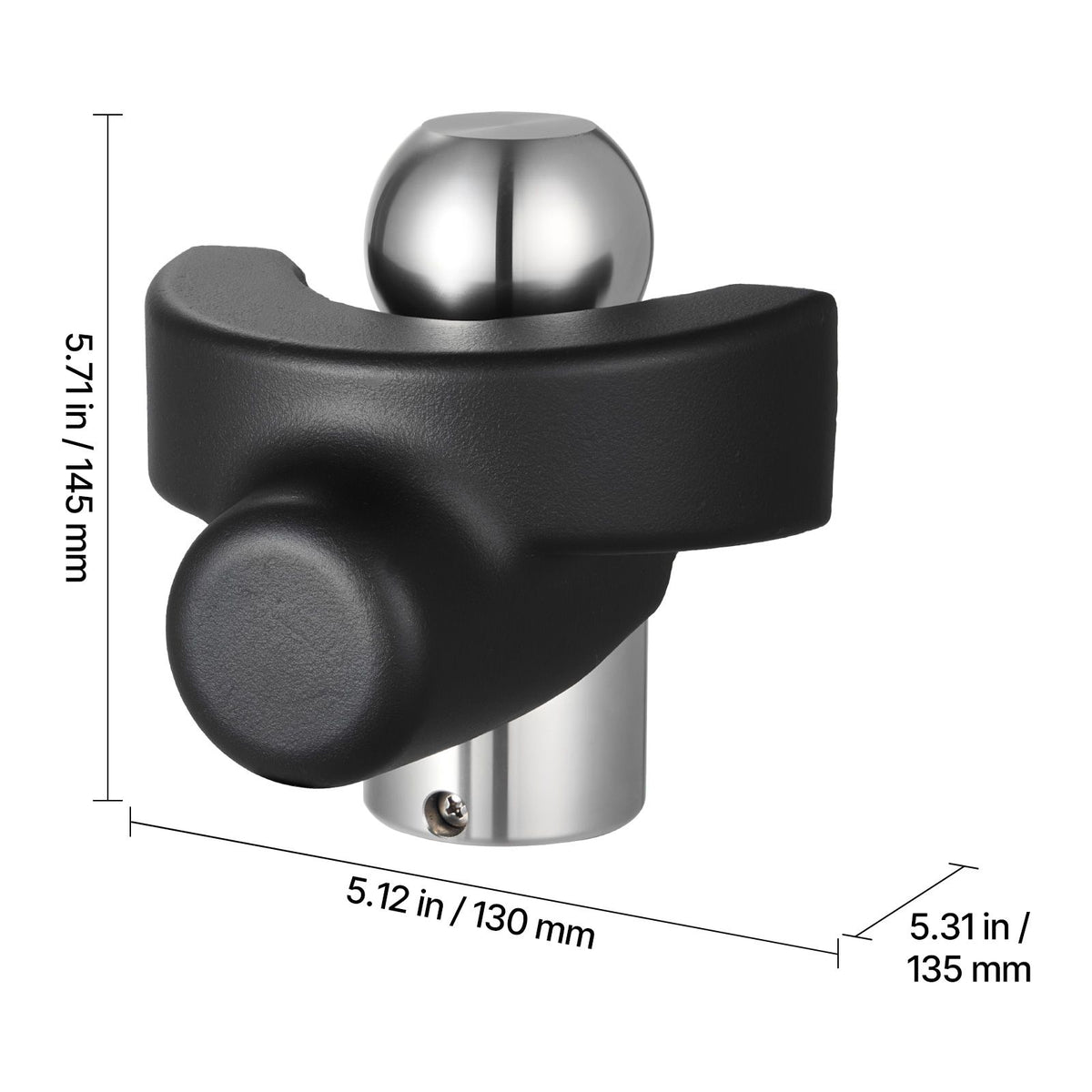 Trailer Hitch Lock, Compatible with 58.7 mm Couplers, Heavy-Duty Anti-Theft Trailer Ball Lock with 3 Keys, Prying-Resistant & Impact-Resistant, Fits for RVs, Boats, Off-Road Vehicles, Trailers